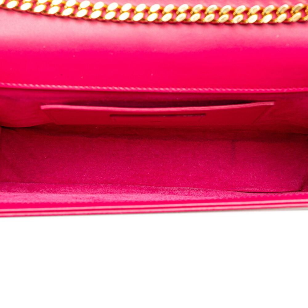 Saint Laurent logo tassel chain shoulder bag pink leather - Picture 8 of 9